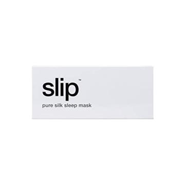 Slip Pure Silk Sleep Mask, White - Pure Mulberry 22 Momme Silk Eye Mask, Soft & Comfortable Sleeping Mask - Made with 'Anti-Aging Anti-Sleep Crease Anti-Bed Head' Slipsilk