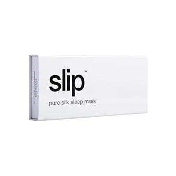 Slip Pure Silk Sleep Mask, White - Pure Mulberry 22 Momme Silk Eye Mask, Soft & Comfortable Sleeping Mask - Made with 'Anti-Aging Anti-Sleep Crease Anti-Bed Head' Slipsilk