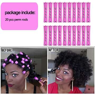 20pcs Women’s No Heat Perm Rods Set for All Hair Types