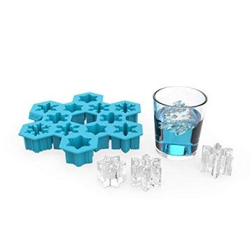 TrueZoo Snowflake Ice Cube Tray for Festive Beverages