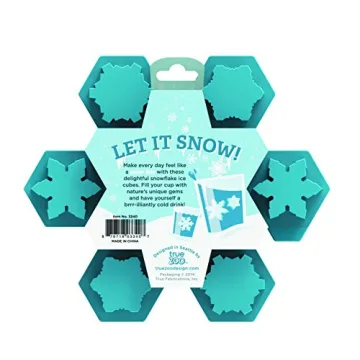 TrueZoo Snowflake Ice Cube Tray for Festive Beverages