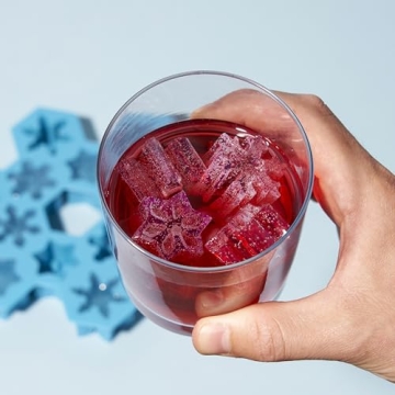 TrueZoo Snowflake Ice Cube Tray for Festive Beverages