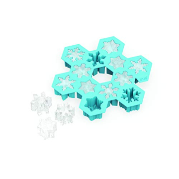 TrueZoo Snowflake Ice Cube Tray for Festive Beverages
