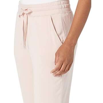 Mae Women's Supersoft French Terry Lounge Jogger, Rose Pink, Small