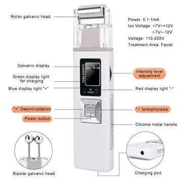 Portable Galvanic Microcurrent Skin Firming Machine - Anti-Aging Face Lift Device for Home Use