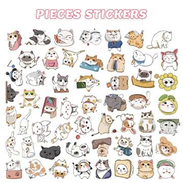 Zhanmai 106 Pcs Cat Theme Birthday Party Supplies Include Cute Happy Birthday Banner, Hanging Swirls, Cake Topper, Cupcake Toppers, Balloons and Stickers for Kids Children Cat Theme Party Decorations
