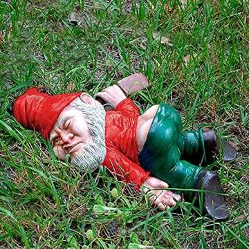 IcyAits Funny Drunk Dwarf Gnome Garden Decor Statue