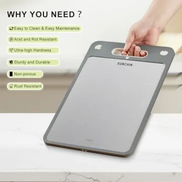 Double-Sided Cutting Board for Easy Cleaning and Use