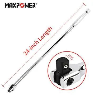 MAXPOWER 24-Inch Breaker Bar 1/2-Inch Drive Comfort Grip