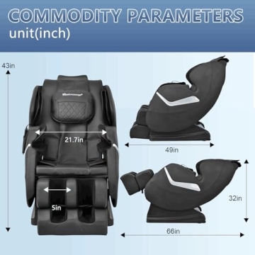 Zero Gravity Massage Chair with Heat Therapy Foot Rollers