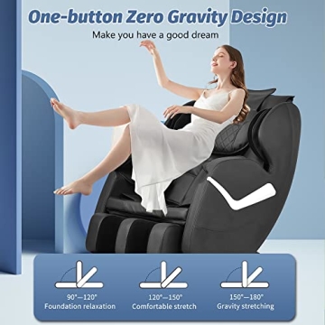 Zero Gravity Massage Chair with Heat Therapy Foot Rollers