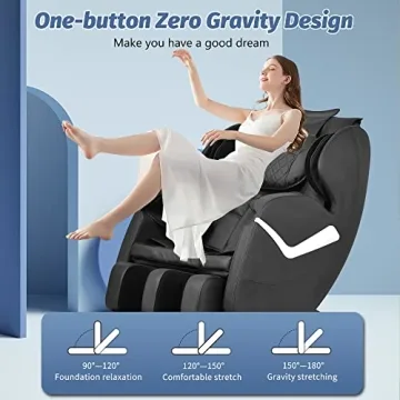 Zero Gravity Massage Chair with Heat Therapy Foot Rollers