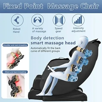 Zero Gravity Massage Chair with Heat Therapy Foot Rollers