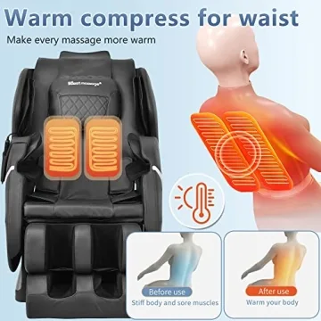 Zero Gravity Massage Chair with Heat Therapy Foot Rollers