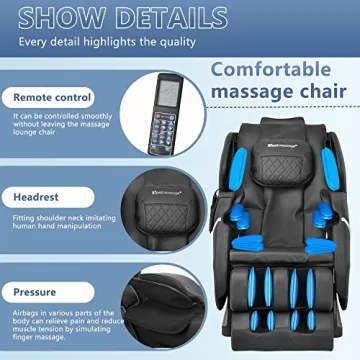 Zero Gravity Massage Chair with Heat Therapy Foot Rollers