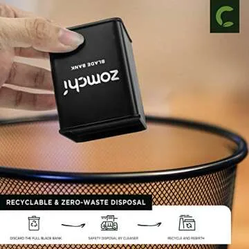ZOMCHI Razor Blade Bank for Safety Razor Blade Storagement, Used Double Edge Safety Razor Blade Disposal Case (Black)