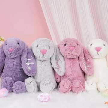 Custom Easter Bunny Personalized Plush Rabbit Toy for Kids
