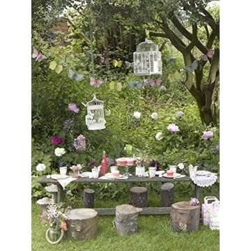 Talking Tables Fairy Party Supplies | Fairy Bunting Banner | Great For Girls Party, Tea Party, Birthday Party And Party Décor | Pink, Paper, 3M