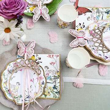 Talking Tables Fairy Party Supplies | Fairy Bunting Banner | Great For Girls Party, Tea Party, Birthday Party And Party Décor | Pink, Paper, 3M