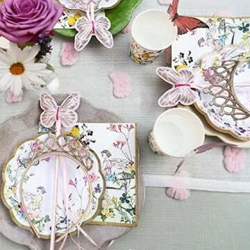 Talking Tables Fairy Party Supplies | Fairy Bunting Banner | Great For Girls Party, Tea Party, Birthday Party And Party Décor | Pink, Paper, 3M