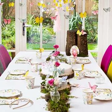 Talking Tables Fairy Party Supplies | Fairy Bunting Banner | Great For Girls Party, Tea Party, Birthday Party And Party Décor | Pink, Paper, 3M