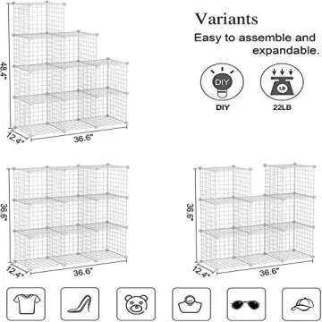 C&AHOME Modular Wire Cube Storage Organizer for Home