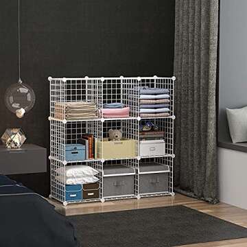 C&AHOME Modular Wire Cube Storage Organizer for Home