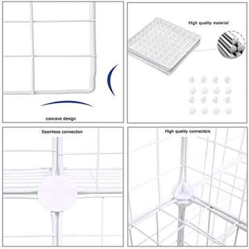 C&AHOME Modular Wire Cube Storage Organizer for Home