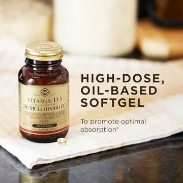 Solgar Vitamin D3 Softgels 250 MCG 10,000 IU - Immune Support
