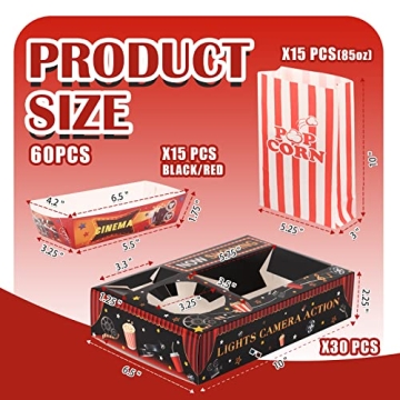 RIKICACA Movie Night Snack Trays for Family Events