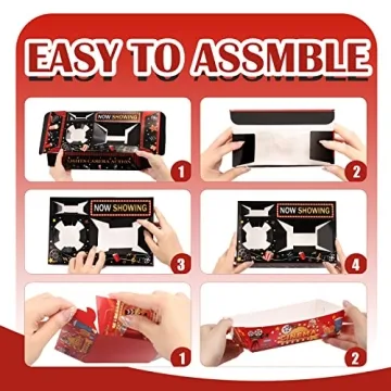 RIKICACA Movie Night Snack Trays for Family Events