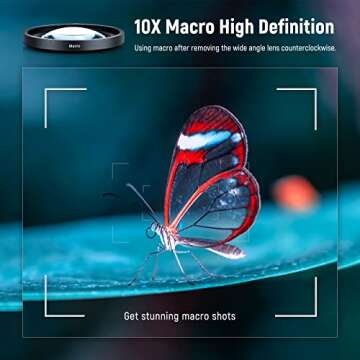 NEEWER 18mm HD Wide Angle Compatible with Sony ZV1 Camera & 2 in 1 10x Macro Additional Lens with Extension Tube, Bayonet Mount Lens Adapter, Screen Protectors and Cleaning Kit