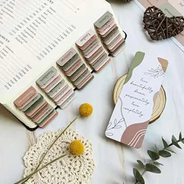 ZIEYOMI- Bible Tabs, Bible Study Journaling Supplies, Large Print Bible Book Tabs for Women and Men, 66 Bible Index Tabs Old and New Testament, Includes 14 Blank Bible Journaling Tabs - Vintage Color