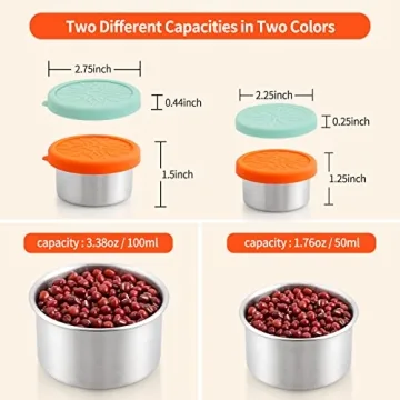 Leak-Proof SUKKI Stainless Steel Condiment Containers