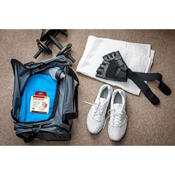 DecorRack 84 Piece First Aid Med Kit, Small Travel Size Kit, First Aid Patch Purse Essentials Bandages for Car, College Dorm, Home, Boat, or Camping, (2 Pack of 42pcs)