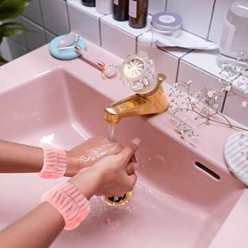 TLUXX Spa Headband & Wristband Set for Skincare
