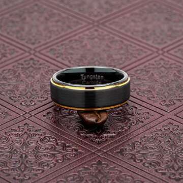 Stylish Tungsten Two Tone Wedding Band for All