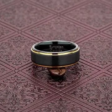 Stylish Tungsten Two Tone Wedding Band for All