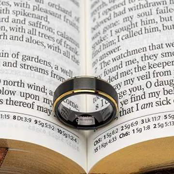 Stylish Tungsten Two Tone Wedding Band for All