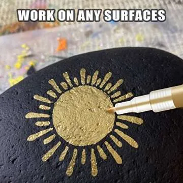 YOOHO Paint Pen Set - Gold & Silver Metallic Permanent Markers for Versatile Crafts