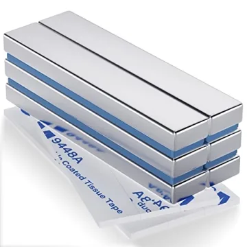 FINDMAG Neodymium Bar Magnets Strong Magnets Rare Earth Magnets with Double-Sided Adhesive - 60x10x5...