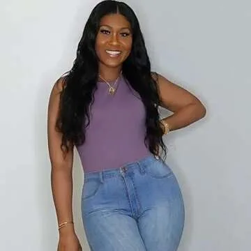 REORIA Womens Sexy Sleeveless Halter Neck Racer Back Leotard High Waist Thong Bodysuits Tank Tops Grey Purple Large