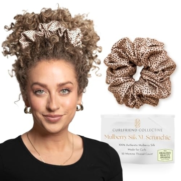 Authentic Mulberry Silk Scrunchies: Oversized Hair Ties for Curly & Thick Hair