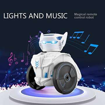 WomToy Remote Control Robot Car, 2.4G Remote Control Watch Remote Gravity Sensing Robot-Singing and Dancing with LED Lights Educational Toys for Children, for Kids Ages 6-12 Years Old