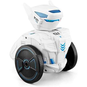 WomToy Remote Control Robot Car, 2.4G Remote Control Watch Remote Gravity Sensing Robot-Singing and Dancing with LED Lights Educational Toys for Children, for Kids Ages 6-12 Years Old