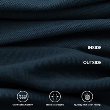 CRZ YOGA Cinch Bottom Sweatpants Women High Waisted, Thick Cotton Sweat Pants with Pockets Casual Lounge Athletic Joggers True Navy Large