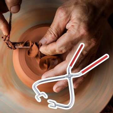 BQLZR Dipping Tongs Glazing Tools Metal Pottery Clay Sculpture Tool Pottery Tool Supplies For Colour...