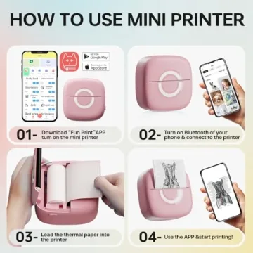 Mini Bluetooth Thermal Printer - Perfect for Stickers