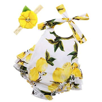 Adorable PrinceSasa Baby Girl Clothes Lemon Floral Ruffles Outfits