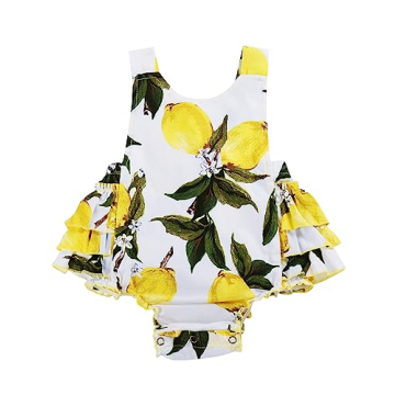 PrinceSasa Cute Summer Outfit for Baby Girls - Floral Ruffles